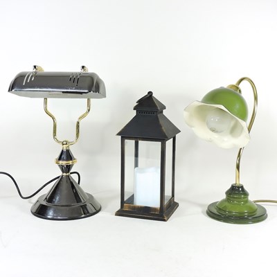 Lot 213 - A desk lamp and anotther