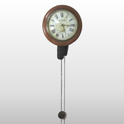 Lot 37 - A 19th century postman's alarm clock, with a...