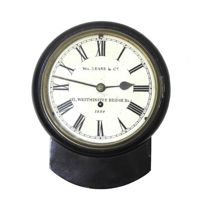 Lot 223 - A 19th century drop dial wall clock, with an...