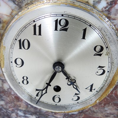 Lot 35 - A clock garniture