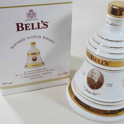 Lot 132 - A collection of five Bells whisky decanters