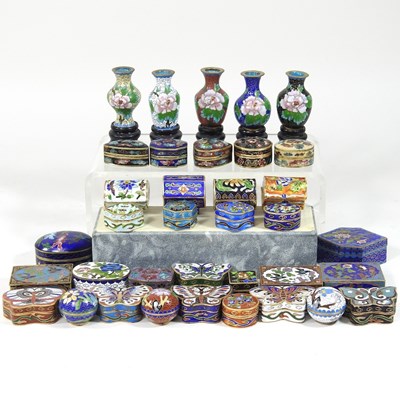 Lot 110 - Five boxes of Chinese cloisonné
