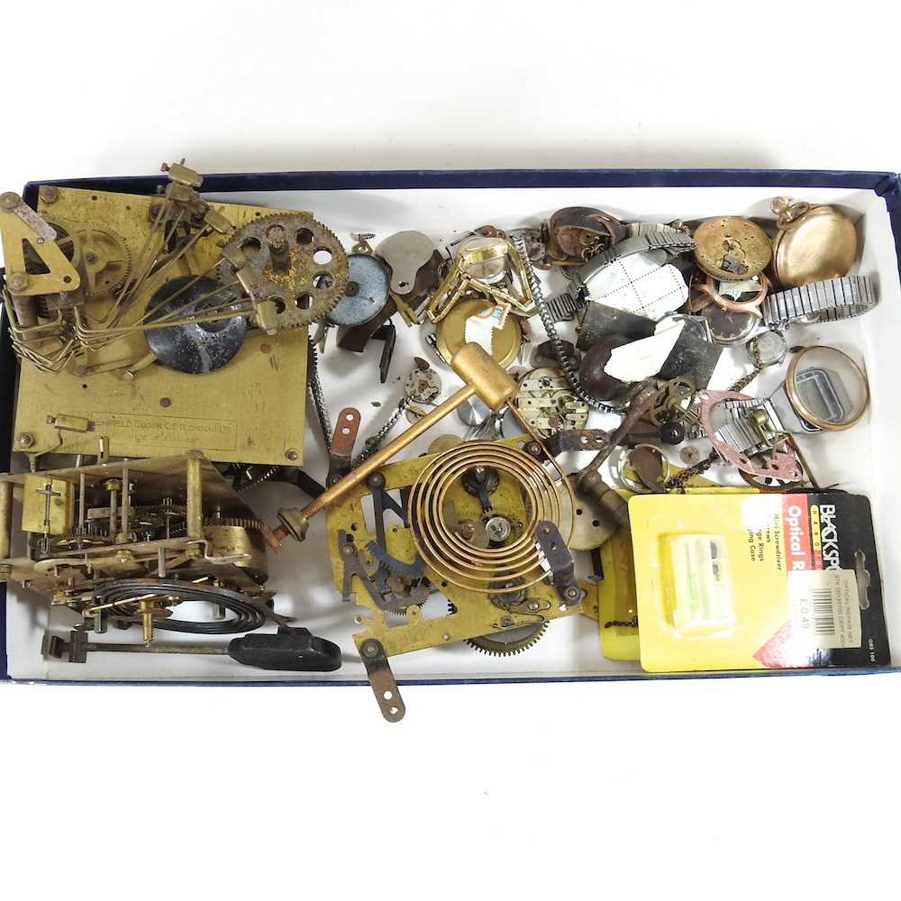 Lot 281 A collection of clock and watch parts