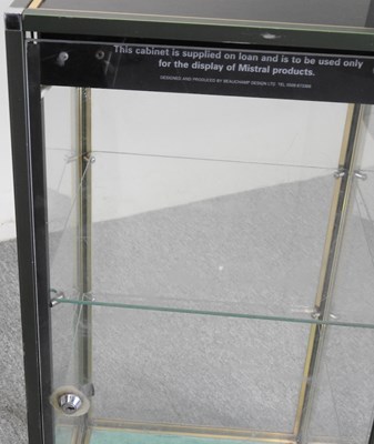Lot 38 - A glass Mistral shop cabinet