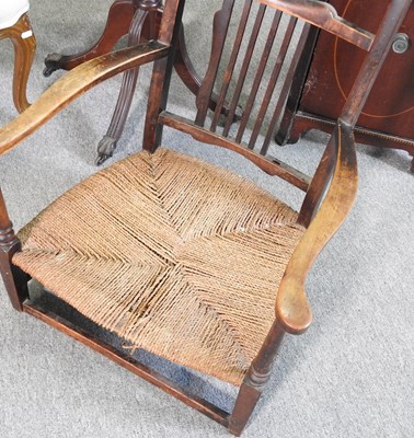 Lot 391 - A French style open arm chair