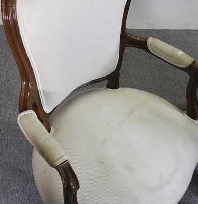 Lot 391 - A French style open arm chair