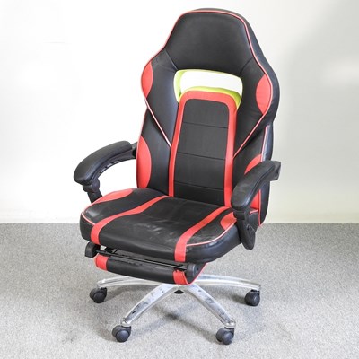 Lot 458 - A modern swivel desk chair