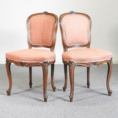 Lot 241 - A pair of French salon chairs