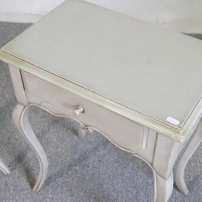 Lot 29 - A pair of grey painted side tables