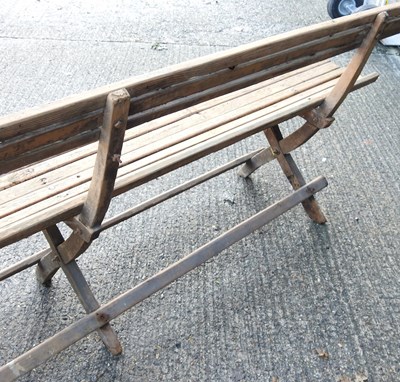 Lot 434 - A vintage cricket bench