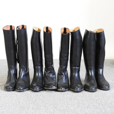 Lot 826 - Four pairs of riding boots by Aigle, and...