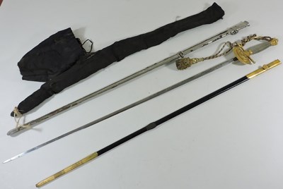 Lot 42 - A Victorian Court sword, having a wire bound...