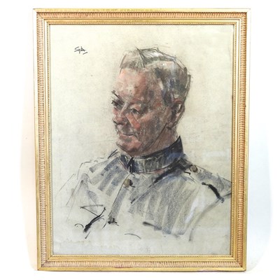 Lot 231 - Aubrey F Sykes, 1910-1995, head and shoulders...