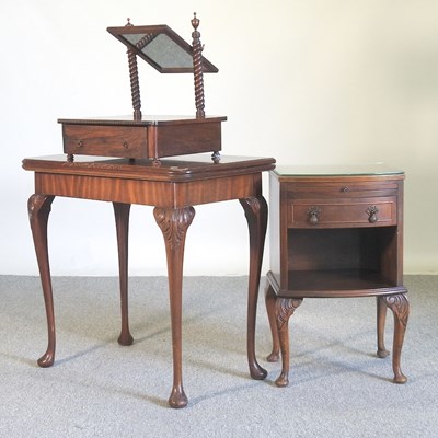 Lot 504 - An early 20th century folding card table,...