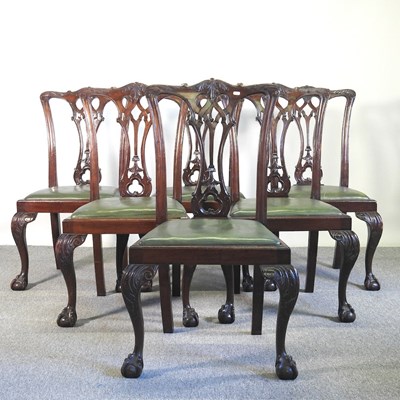 Lot 386 - A set of six early 20th century mahogany...