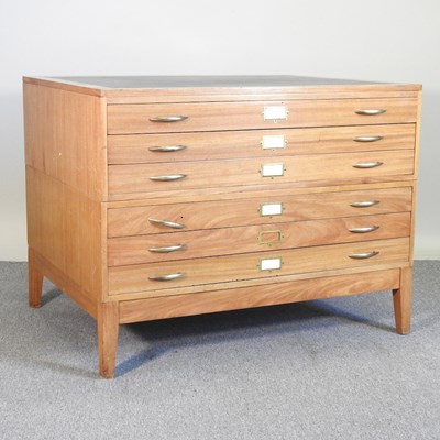 Lot 470 - A mid 20th century plan chest