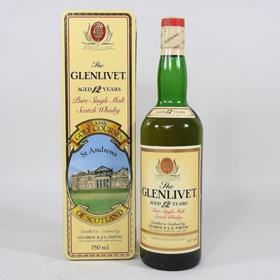 Lot 185 - A bottle of The Glenlivet single malt 12 year...