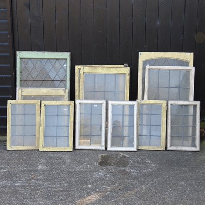 Lot 367 - A collection of early 20th century leaded glass windows