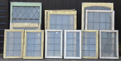 Lot 367 - A collection of early 20th century leaded glass windows