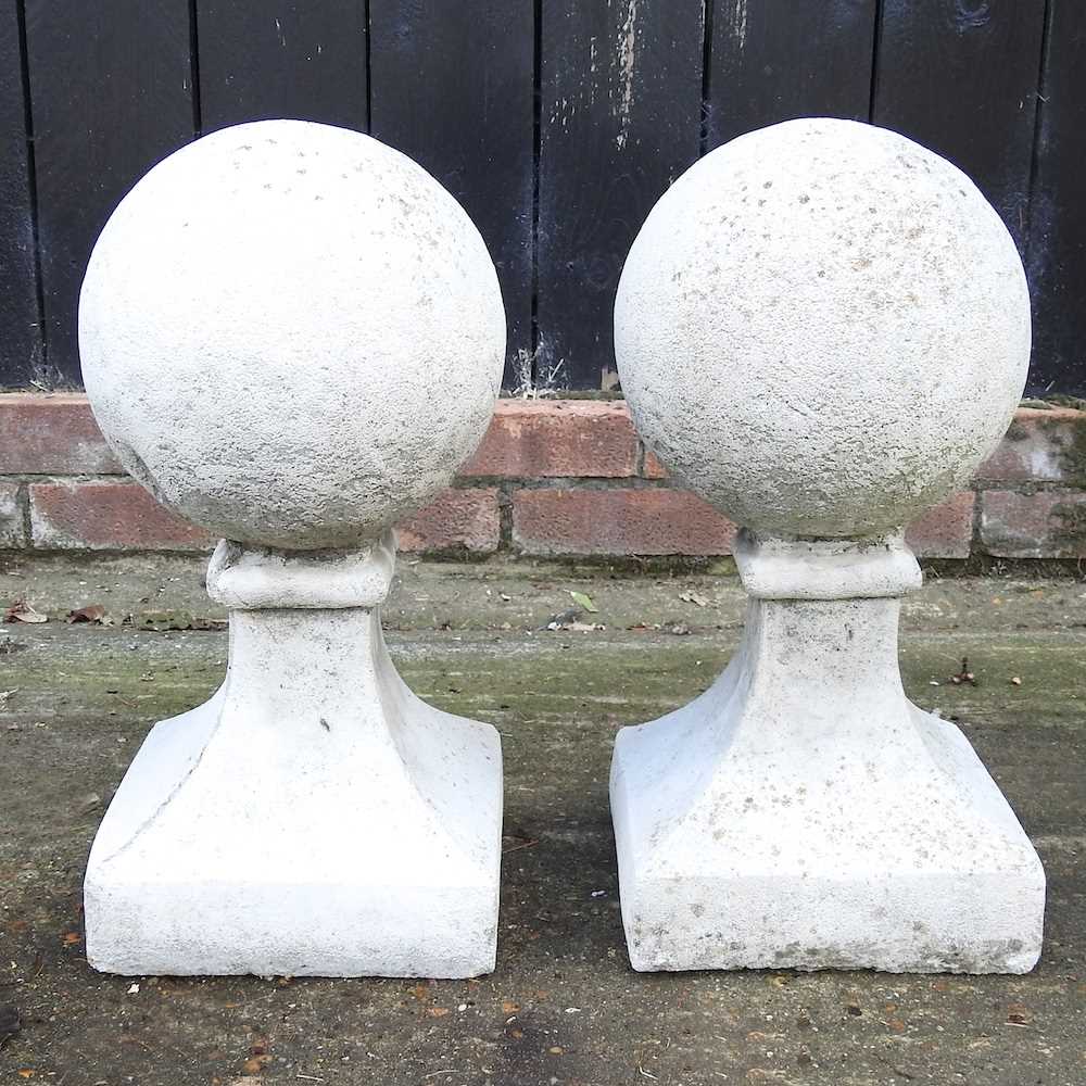 Lot 22 - A pair of lawn markers