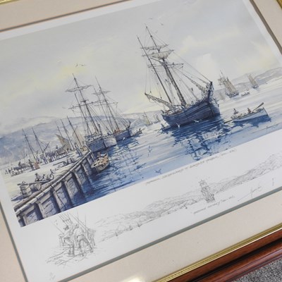 Lot 363 - Harry Clow, Barmouth Harbour, print