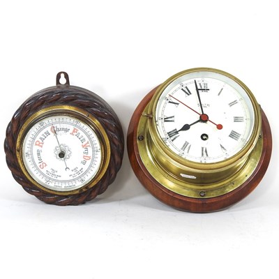 Lot 416 - A ship's clock and another