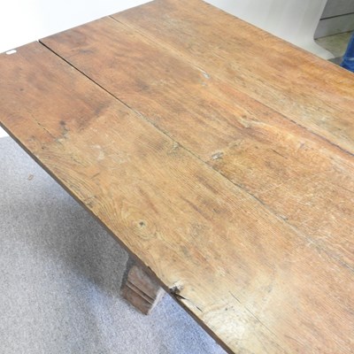 Lot 73 - An unusually large refectory table