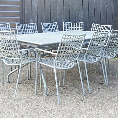 Lot 344 - A metal garden table and chairs