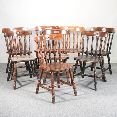 Lot 275 - A set of eight spindle back chairs