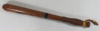 Lot 44 - A Victorian wooden policeman's truncheon,...