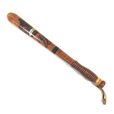 Lot 44 - A Victorian wooden policeman's truncheon,...