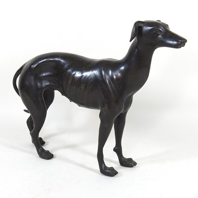 Lot 60 - A bronze greyhound