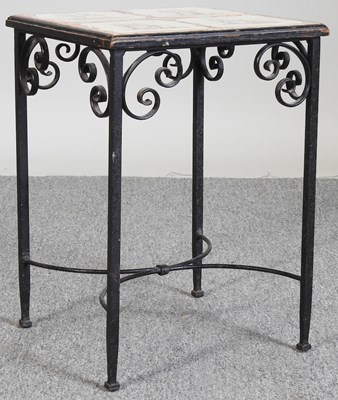 Lot 106 - A French ironwork side table