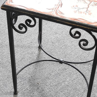 Lot 106 - A French ironwork side table
