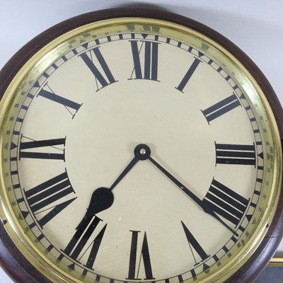 Lot 182 - A drop dial clock and two pictures