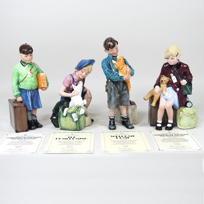 Lot 259 - Four Royal Doulton evacuee figures