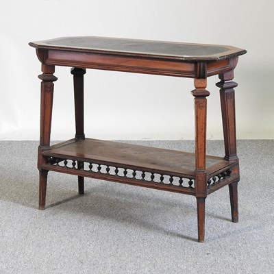 Lot 676 - A Victorian side table, with an inset top, on...