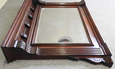 Lot 80 - A Victorian over mantel mirror