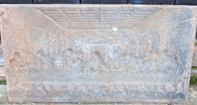 Lot 117 - A cast iron panel