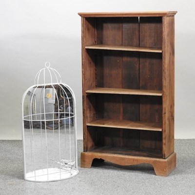 Lot 412 - A pine open bookcase