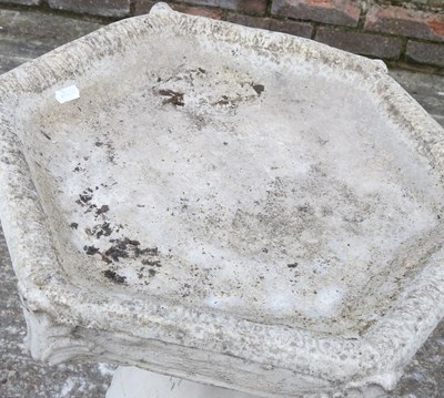 Lot 45 - A cast stone bird bath