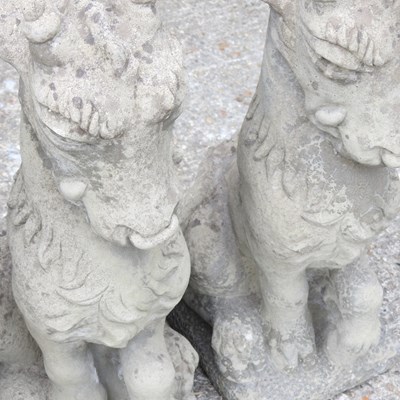 Lot 291 - Three cast stone statues