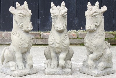 Lot 291 - Three cast stone statues