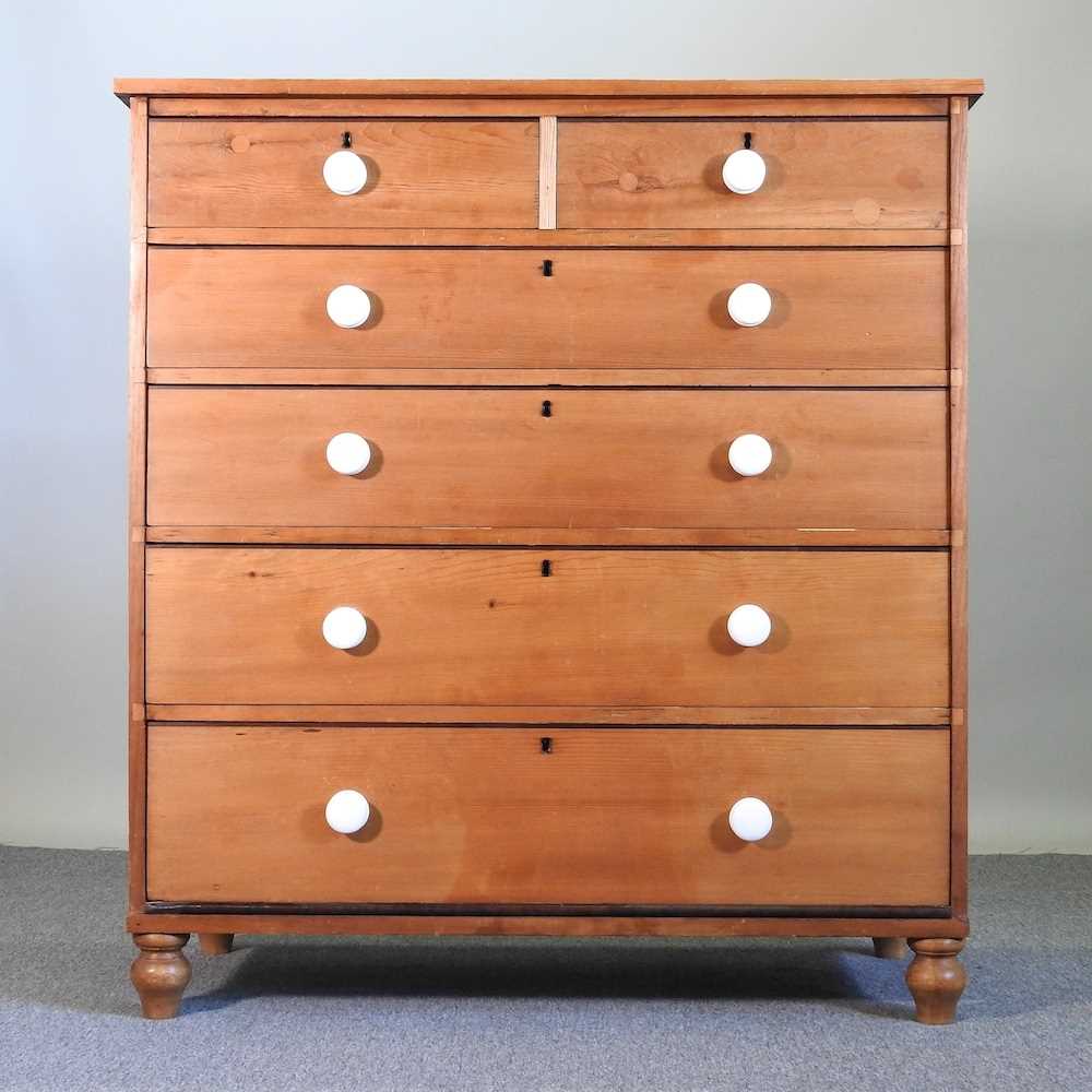 Lot 17 - A Victorian pine chest