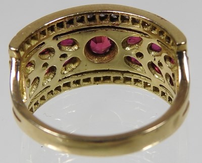 Lot 36 - A ruby and diamond ring