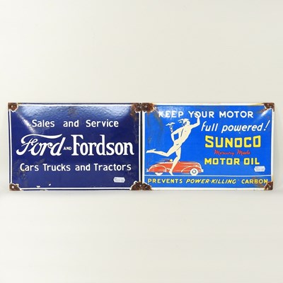 Lot 806 - A vintage style Motor Oil enamel sign, 20 x...