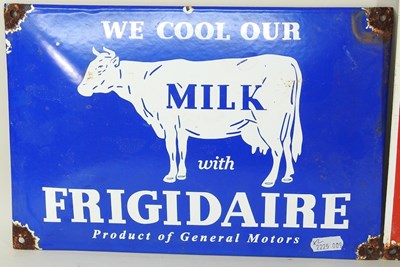 Lot 575 - A vintage style enamel Milk advertising sign,...