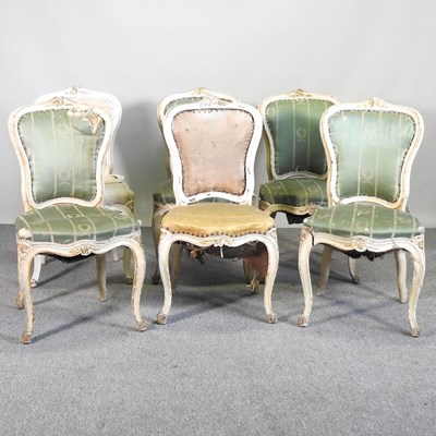 Lot 681 - A set of six 19th century French painted show...