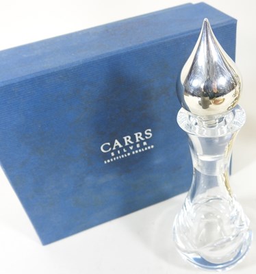 Lot 273 - A modern silver mounted glass scent bottle, by...