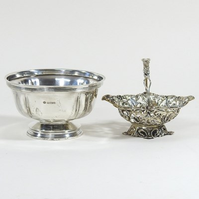 Lot 244 - A Victorian pierced silver basket, with a...